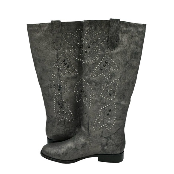 FRYE & CO Pewter Phoenix Tall Leather Womens Boots‎  Color Pewter  Size 6  NWT - Picture 6 of 10